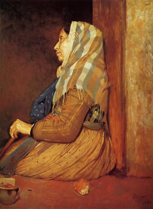 A Roman Beggar Woman by Edgar Degas Oil Painting Reproduction