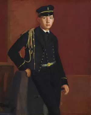 Achille De Gas in the Uniform of a Cadet by Edgar Degas - Hand-Painted Oil Painting Reproduction
