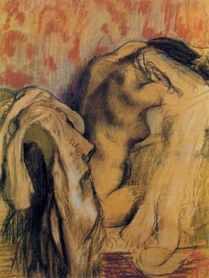 After Bathing, Woman Drying Herself by Edgar Degas Oil Painting Reproduction