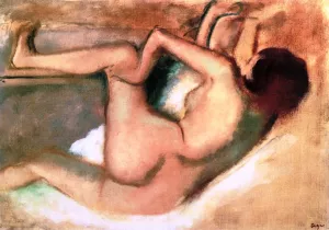 After Bathing by Edgar Degas - Hand-Painted Oil Painting Reproduction