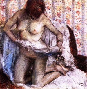 Main Product Photo of After the Bath 2 Painting by Edgar Degas