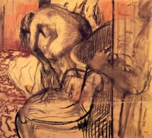 After the Bath 4 by Edgar Degas - Hand-Painted Oil Painting Reproduction