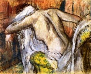 After the Bath, Woman Drying Herself by Edgar Degas Oil Painting Reproduction
