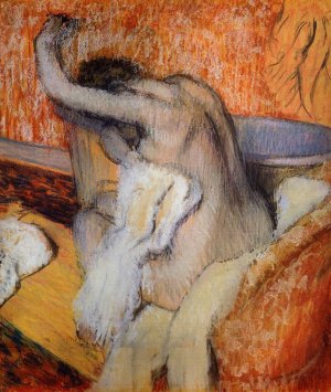 After the Bath, Woman Drying Herself by Edgar Degas Oil Painting Reproduction