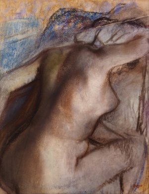 After the bath, woman drying herself by Edgar Degas Oil Painting Reproduction