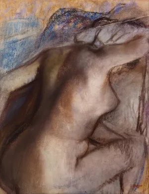 After the bath, woman drying herself by Oil Painting Reproduction