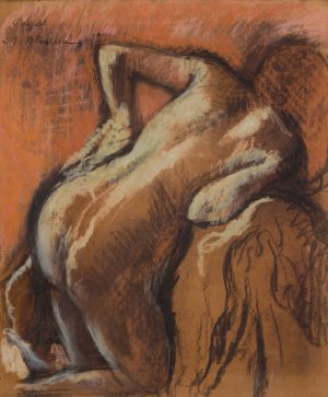 Apres le bain, femme s'essuyant by Edgar Degas Oil Painting Reproduction