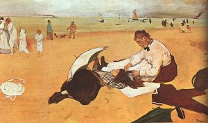 At the Beach by Edgar Degas Oil Painting Reproduction