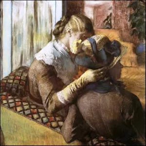 At the Milliner's by Edgar Degas - Hand-Painted Oil Painting Reproduction