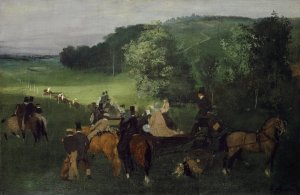 At the Racecourse by Edgar Degas Oil Painting Reproduction