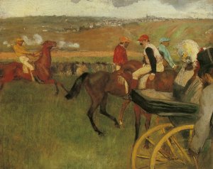 At the Races, Gentlemen Jockeys by Edgar Degas Oil Painting Reproduction