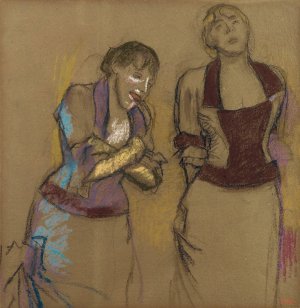 Au Cafe-Concert, Deux Chanteuses by Edgar Degas Oil Painting Reproduction