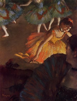 Ballerina and Lady with a Fan by Edgar Degas Oil Painting Reproduction