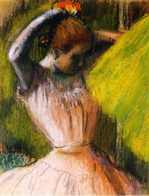 Ballet Corps Member Fixing Her Hair by Oil Painting Reproduction