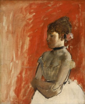 Main Product Photo of Ballet Dancer With Arms Crossed Painting by Edgar Degas