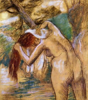 Bather by the Water by Edgar Degas Oil Painting Reproduction