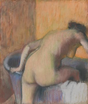 Bather Stepping into a Tub by Edgar Degas Oil Painting Reproduction