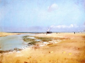 Beach at Low Tide II by Edgar Degas Oil Painting Reproduction
