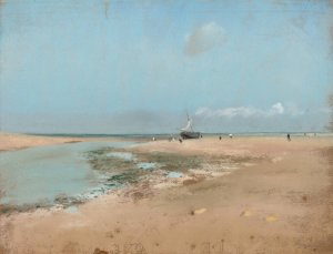 Beach at Low Tide by Edgar Degas Oil Painting Reproduction