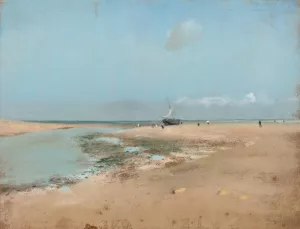 Beach at Low Tide by Edgar Degas - Hand-Painted Oil Painting Reproduction