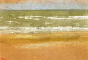 Beach at Low Tide by Oil Painting Reproduction