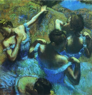 Blue Dancers by Edgar Degas Oil Painting Reproduction
