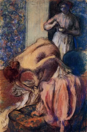 Breakfast After Bathing also known as The Cup of Coffee by Edgar Degas Oil Painting Reproduction