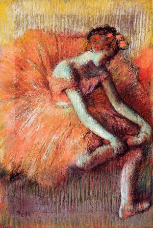 Dancer Adjusting Her Sandel by Edgar Degas Oil Painting Reproduction