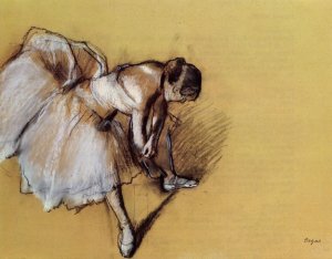 Dancer Adjusting Her Slipper by Edgar Degas Oil Painting Reproduction