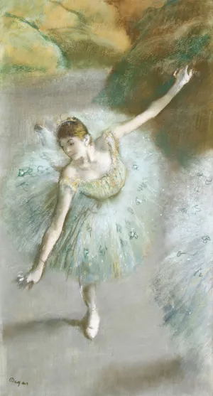 Dancer in Green by Edgar Degas - Hand-Painted Oil Painting Reproduction