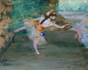 Dancer Onstage by Edgar Degas Oil Painting Reproduction