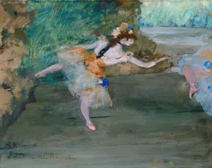 Dancer Onstage by Edgar Degas - Hand-Painted Oil Painting Reproduction