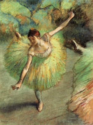Main Product Photo of Dancer Tilting Painting by Edgar Degas