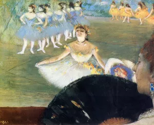 Dancer with a Bouquet of Flowers by Edgar Degas - Hand-Painted Oil Painting Reproduction