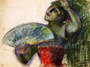 Dancer with Fan by Edgar Degas Oil Painting Reproduction