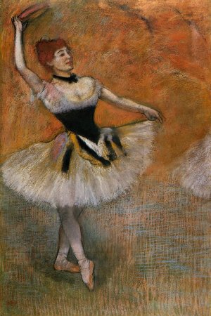 Dancer with Tambourine by Edgar Degas Oil Painting Reproduction