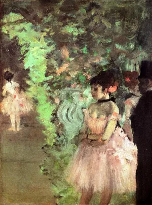 Dancers Backstage by Edgar Degas - Hand-Painted Oil Painting Reproduction