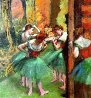 Dancers, Pink and Green II by Edgar Degas Oil Painting Reproduction