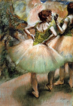 Dancers, Pink and Green by Edgar Degas Oil Painting Reproduction