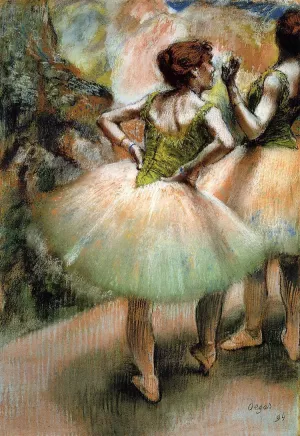 Dancers, Pink and Green by Oil Painting Reproduction