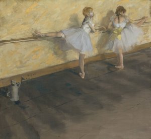 Dancers Practicing at the Barre by Edgar Degas Oil Painting Reproduction