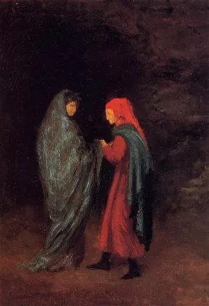 Dante and Virgil at the Entrance to Hell by Edgar Degas - Hand-Painted Oil Painting Reproduction