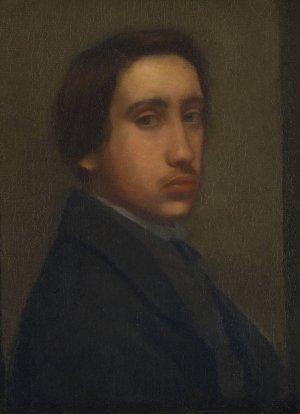 Degas a la redingote noire by Edgar Degas Oil Painting Reproduction