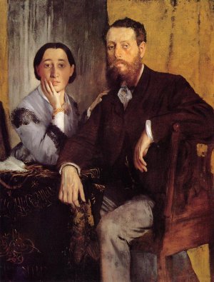 Edmond and Therese Morbilli by Edgar Degas Oil Painting Reproduction