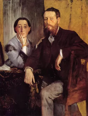 Edmond and Therese Morbilli by Edgar Degas - Oil Painting Edmond and Therese Morbilli by Edgar Degas - Hand-Painted Oil Painting Reproduction
