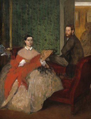Main Product Photo of Edmondo and Therese Morbilli Painting by Edgar Degas