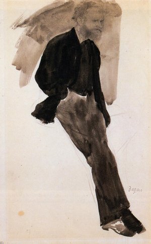 Edouard Manet Standing by Edgar Degas Oil Painting Reproduction