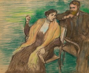 Esquisse pour un portrait de M. et Mme. Louis Rouart by Edgar Degas Oil Painting Reproduction