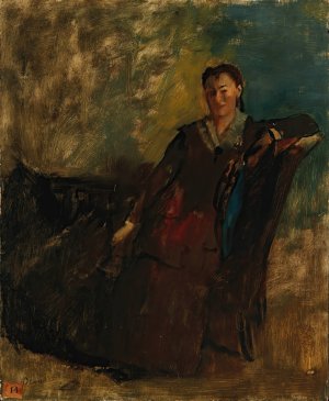 Femme assise sur un canape by Edgar Degas Oil Painting Reproduction