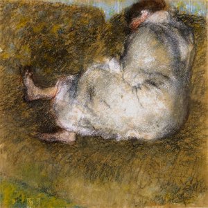 Femme assise sur un divan by Edgar Degas Oil Painting Reproduction